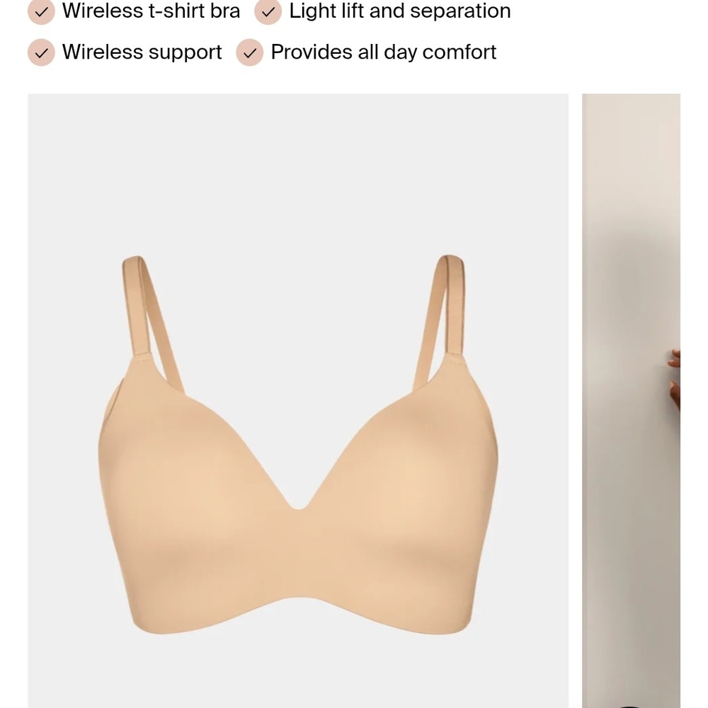 Knix Wireless Bra in Cream